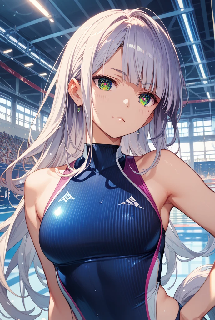 highquality illustration, masterpiece, very delicate and beautiful, attractive girl,(gymnastics leotard, Floral patterns leotard,long_sleeve leotard,high_leg leotard,athletic leotard,tight-fit leotard),thin,slender body,slim,high school,gymnasium background,gymnastics club,gymnastics athlete,princess, beautiful eyes,light smile,(masterpiece, best quality:1.2), highres, extremely detailed CG unity 8k wallpaper, perfect lighting, Colourful, ultra-high res,4K,ultra-detailed, photography, 8K, HDR, 17 ages, 