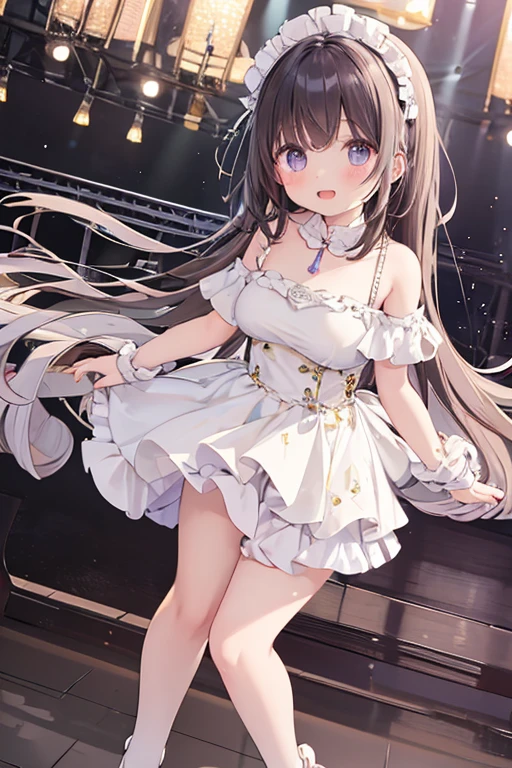 Pure white background,The whole body is visible,Cowboy Shot,satono diamond,umamusume,(Panty Shot)、The chest of the clothes is transparent、Looking this way、((White panties are visible))、((Small Bust))、Sheer clotheini skirt、Knee-high socks、(highest quality、4k、8k、High Resolution、masterpiece:1.2)、Super detailed、(Photorealistic:1.37)、Portrait、Sharp Focus、feminine、delicate、White skin、Subtle curves、Gentle expression、Soft lighting、Bright colors、Artistic atmosphere,