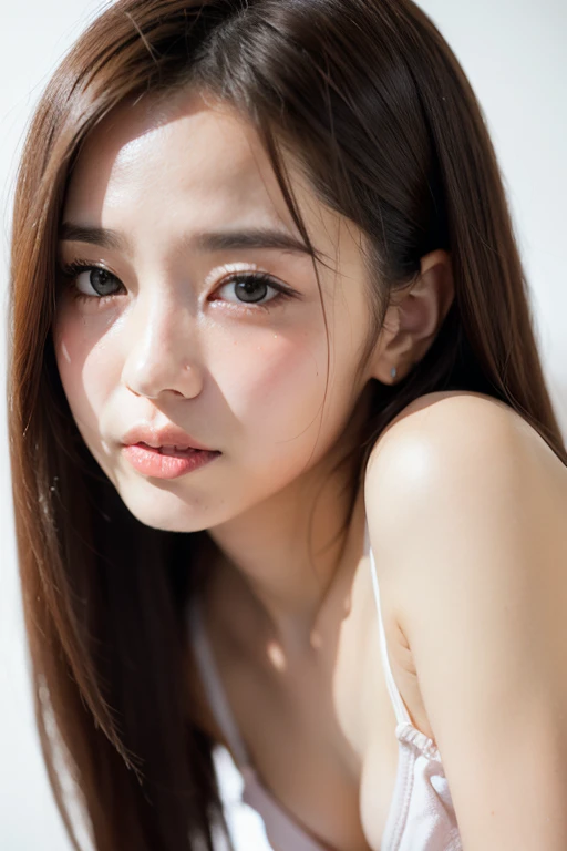 best quality, face focus, soft light, ultra high res, (photorealistic:1.4), RAW photo,
1japanese girl, solo, cute, (pupil, lights in the eyes),  detailed beautiful face, (small chest),(high resolution detail of human skin texture),
(long hair),
indoor,
Damask Shirt Dress,
(portrait)