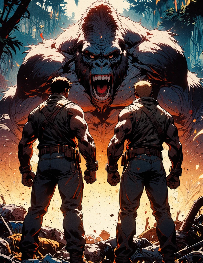 A fantasy gay sex world A black man with a hyper muscular body full black body a black man with a hairy, hypermuscular body with giant arms, muscular legs, full body, big breasts huge breasts huge asses bodybuilder only one man in the image a hairy man black body with hair manga story hero comic