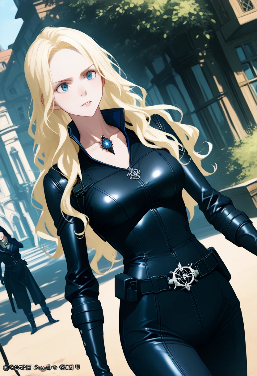 Masterpiece, manga master work, great anime, a beautiful underworld woman, gangster movie female BOSS, wearing a black silk trench coat, full body black costume standing under the empty night stars, full body standing, tall figure, slender legs, facial details, detailed body part details, 8k wallpaper
