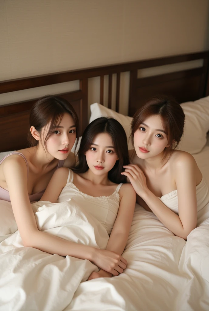In her bed at her house
