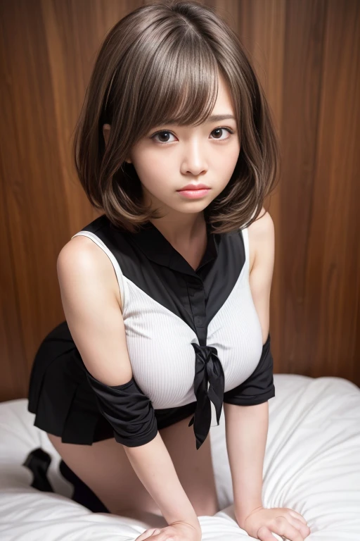 short cut hair,beautiful,K-POP idol,japanese idol,japanese actress,High resolution,beautiful skin,8K,RAW photo,highest quality,masterpiece,realistic,photo-realistic,clear,professional lighting,beautiful顔,highest quality,超High resolution,whole body,sexy,beautiful歯列, beautiful唇,smile,a playboy bunny,Bunny ears,fake Bunny ears,pantyhose,bow tie,wrist cuffs,leotard, (8K, RAW photo, highest quality, masterpiece:1.2), (realistic, photo-realistic:1.4), (Highly detailed 8K wallpaper),Photo of a beautiful Japanese idol 20 years old woman,NSFW,bed,spreading legs,arms raised in the air, lie on one’s back