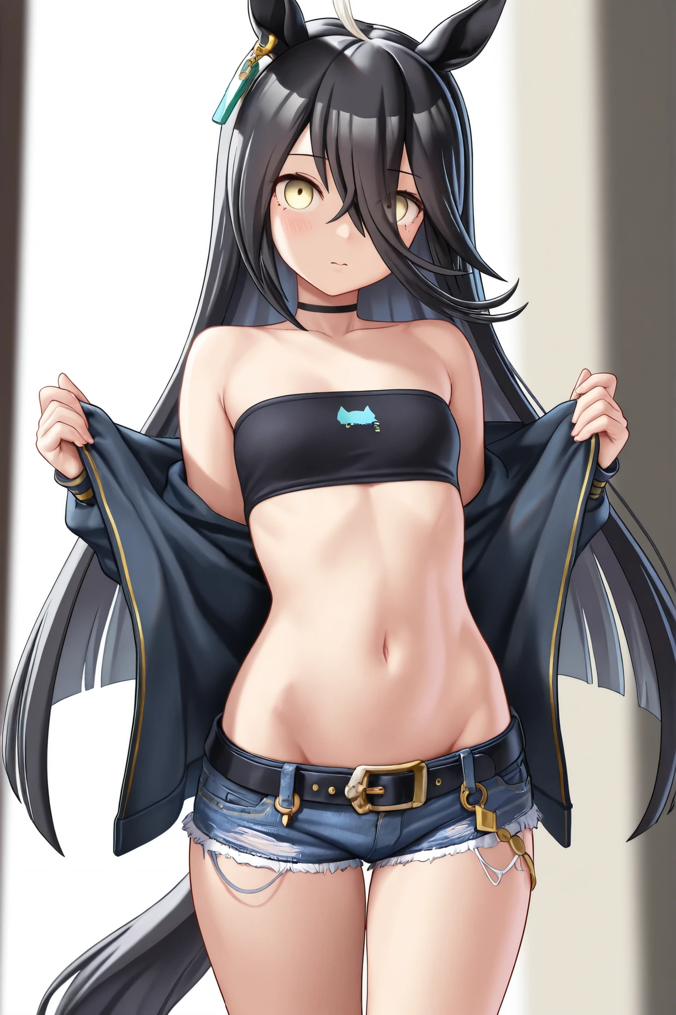  1 65 de altura cabelo longo rabo de cavalo olhos castanho palpebras dupla rosto detalhado boca pequena nariz normal, peito grande, bunda media corpo sarada,tattoo on the arm torn clothes shirt with holes pants with deviated spikes ,tenis de skatista branco,segurando uma foice ,pose de bad boy ,fundo um carro preto