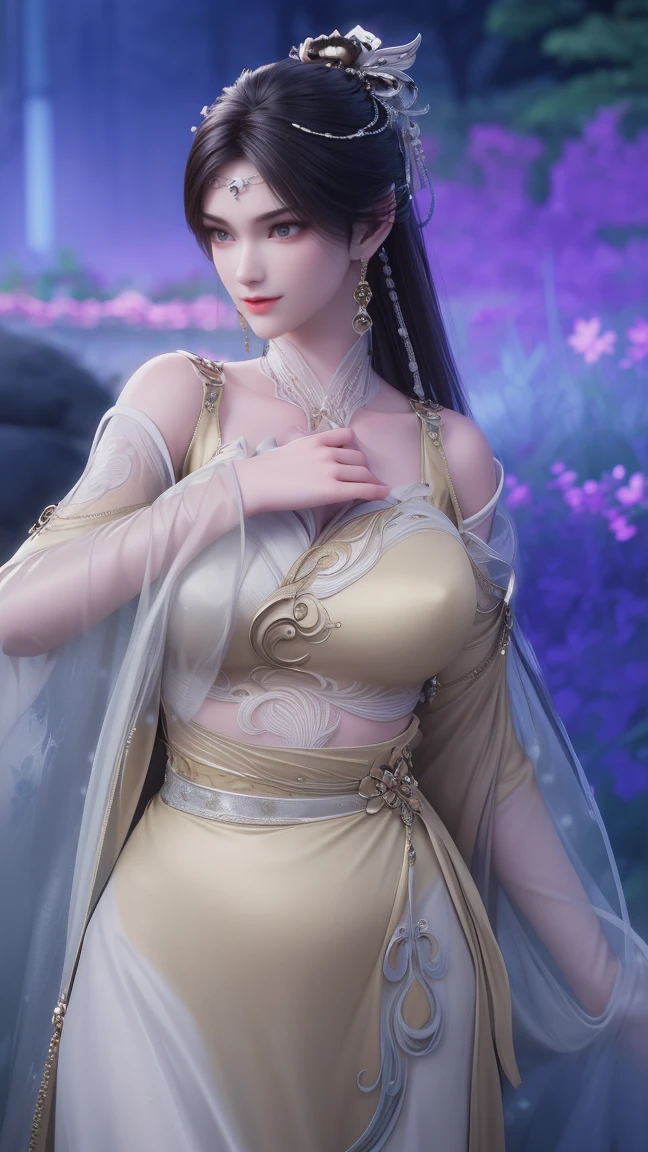 ultra realistic 8k cg, flawless, clean, masterpiece, professional artwork, famous artwork, cinematic lighting, cinematic bloom, perfect face, beautiful face, fantasy, dreamlike, unreal, science fiction, lace, lace trim, lace-trimmed legwear, luxury, jewelry, diamond, gold, pearl, gem, sapphire, ruby, emerald, intricate detail, delicate pattern, charming, alluring, seductive, erotic, enchanting, hair ornament, necklace, earrings, bracelet, armlet,halo,autumn,
(,1girl, pov,best quality, ) , (,1girl, solo, large breasts, looking at viewer, cherry blossoms, ) <lora:YuJingQiu:0.6>