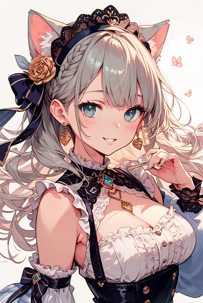 Beautiful eyes、Big Eyes、One Woman、Luxury dress、8k、 In the soft sunshine