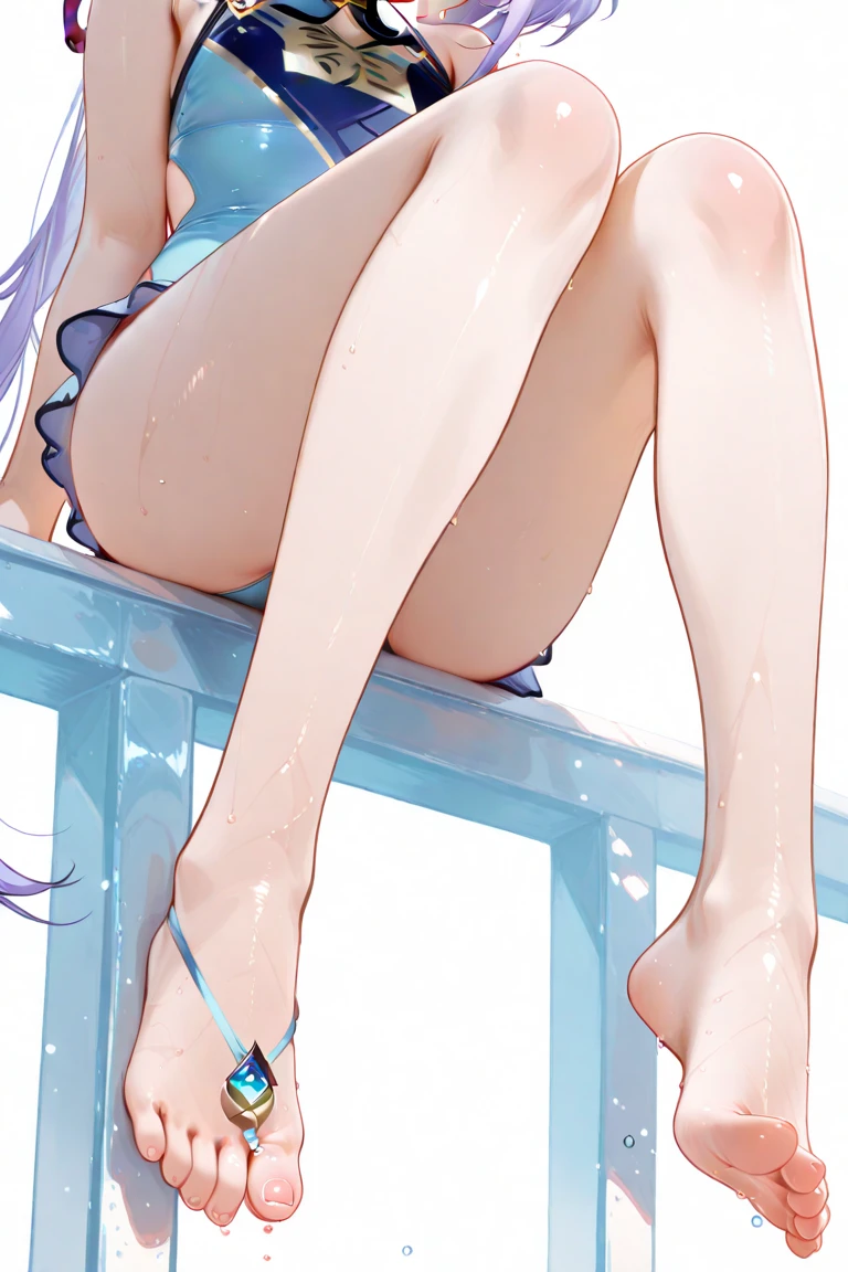 Towering chest,Pretty girl succubus,Smooth thighs,Stepping socks