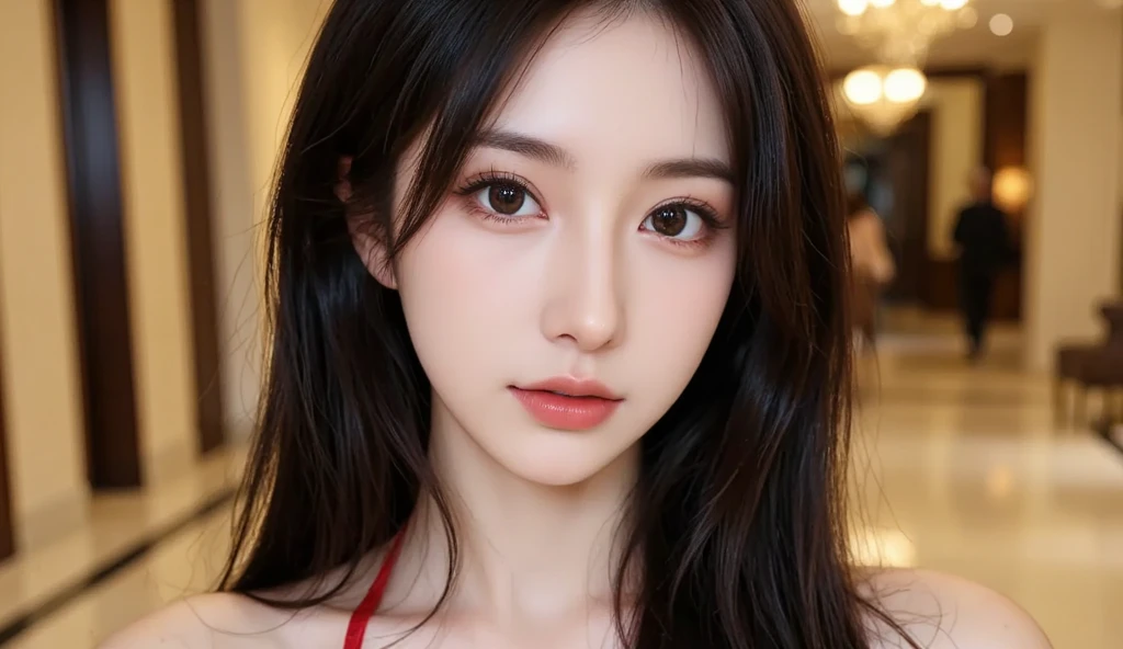 Top quantity,Ultra-high definition resolution, Ultra-fine face, (),Long eyelashes, Very detailed lips, delicate eyes, Double eyelids, Makeup face. Hair accessories, grace, enchanting,
((Beautiful Japanese geisha. Wearing red kimono. Bare shoulders )),
just showing his face. Pretty Face. charming. Makeup face. and lips with red lipstick. Long eyelashes. just showing his face. Pretty Face. charming. Makeup face. and lips with red lipstick. Long eyelashes. just showing his face. Pretty Face. charming. Makeup face. and lips with red lipstick. Long eyelashes. In front of the make-up mirror
