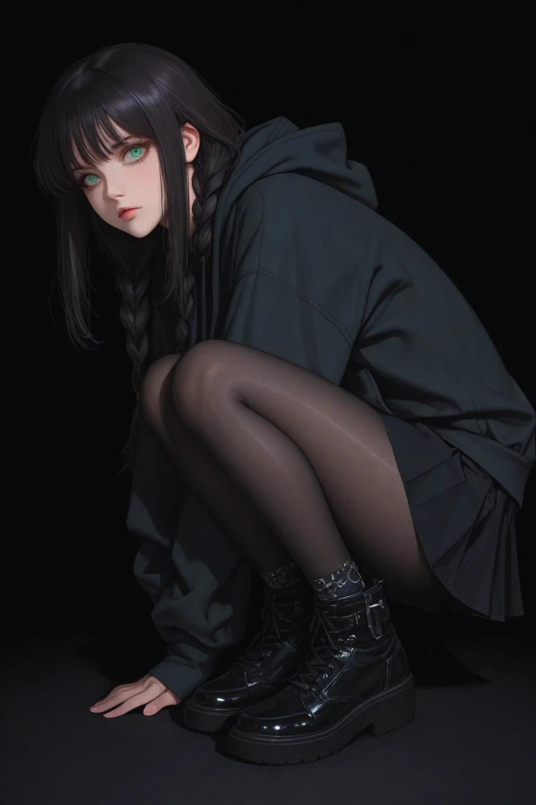 Black stockings Two-dimensional girl Beautiful face