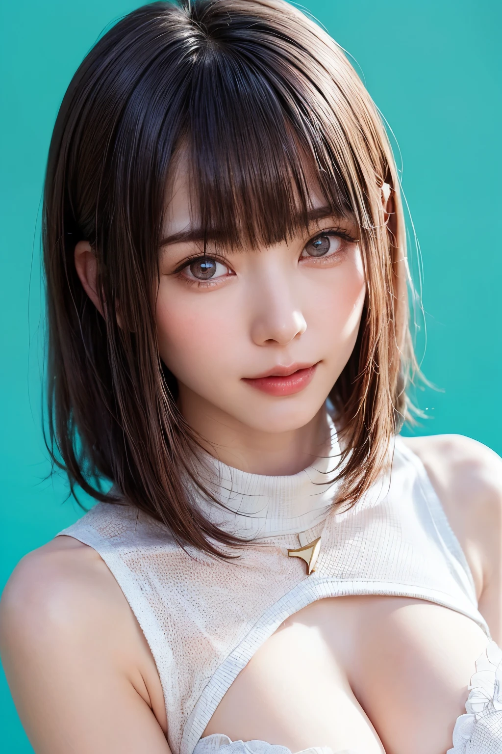 Best quality, 8k, ,Masterpiece :1.3)), facing viewer,((full body1.2)) ,pretty woman, wide shot ,1girl, , selfie , , Graffiti Wall, brown hair , bangs,ultra-detailed face, highly detailed lips, detailed eyes, double eyelid