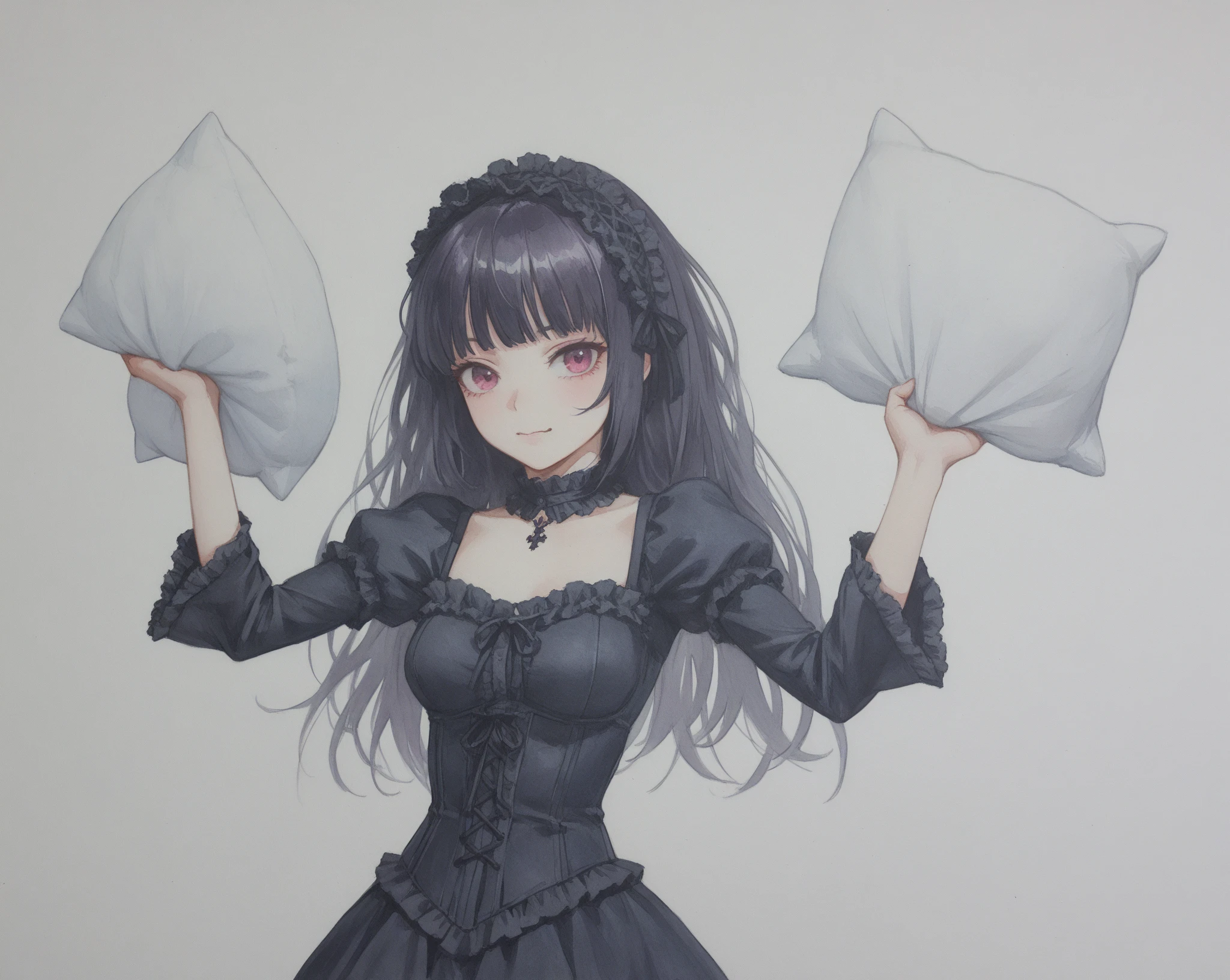 1girl,only one lady,solo, black_hair, bracelet, dress, red,earrings, full_moon, jewelry, moon, puffy_sleeves, red_eyes, solo, wrist_cuffs, wristband,black sun,solar eclipse,maid headdress, maid,Japanese maid,black hair, long hair,lolita,deep dark hair,eyes like ruby, red eyes,eyes like blood embers,yellow headdress, <lora:maidDressLORA_v10:1>,Maid_Dress,Happoubi Jin+Tsukioka Karen,happoubi jin, <lora:happoubiJinSTYLE_v10:1>, art by Cornflower, dreamy, <hypernet:Cornflower_Phantom:1.0> (beautiful detailed flower, beautiful detailed eyes,hyper detailed,flower,hyper quality,,eyes,flower and hair is same color,beautifuly color,face,her hair is becoming flower, flower,hair,flower,butterfly,,1girlkawaii,,high details, high quality,back light,hair and clothes is flower,upper body ,high quality,hair with body ,webbed dress, upper body, flower leg, flower hands,body with flower, flower with clothes , dress with flower, , light particles,black background, Hair with flower,small breast with flower,big hair with flower,floating hair with flower,floating1girl,small breast, marbling with hair and clothes, looking at viewer,original,arm down, paper cutting, black background, flower forground, hair with flower,highres, hair with flower,hair with flower ,hair, wavy hair ,diffusion lighting, abstract,Butterfly with body, flower with hair, her hair is flower,big top sleeves, floating)