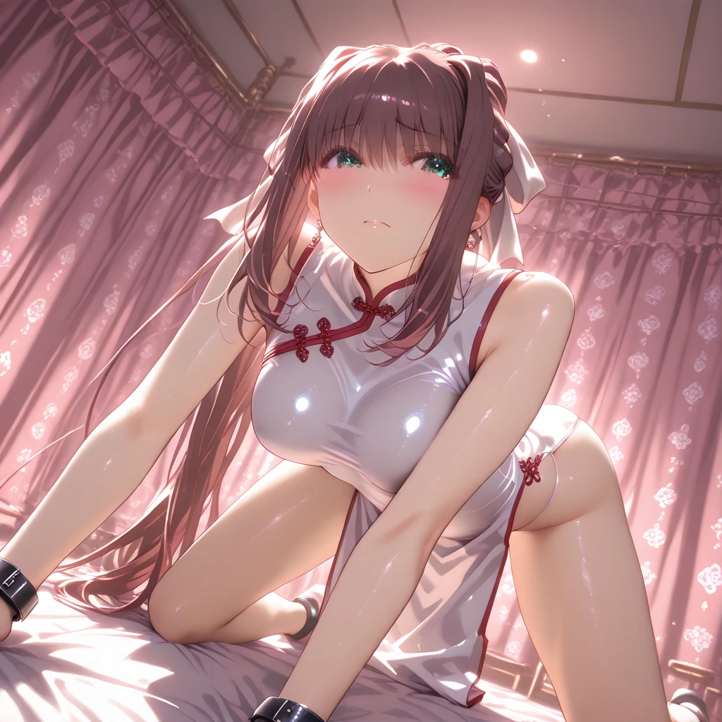 28 year old Japanese girl naked１masturbating with someone、I&#39;m on the bed in a love hotel room.、She's looking at us..、はみ出るPubic hair is visible、I feel embarrassed、Pink nipples are visible、Everyone is naked、She is a slender woman with dark brown hair and a fluffy long bob.、small breasts、slender、A cup breastossy public hair. under hair. Pubic hair is visible、、R18 illustration、erotic manga、Erotic illustration、2D illustration、Japan anime、drawn by Japanese ilastrator、high resolution、4K quality、high quality、High resolution、5 million pixels、high detail、No correction、masturbation、old face、Motherly compassion, spreading her legs, spreading her legs、Spread your legs and you can see your vagina.、nude