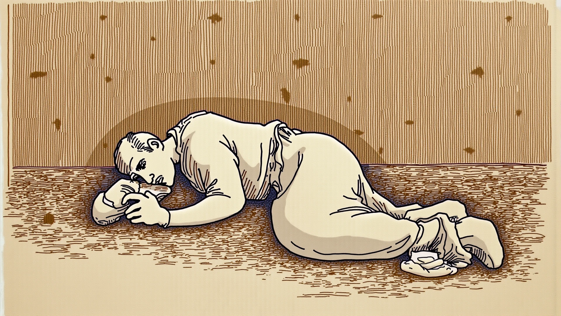 emaciated，femele，hunger