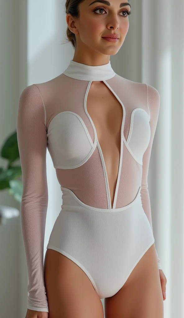 (masutepiece,High resolution,ultra - detailed:1.0),1(Boy,Robot Boy),Perfect male body,Look at the camera,Delicate eyes and delicate face,extremely details CG,Unity 8k Wallpaper,intricate-detail,solo person,Detailed face, (Futuristic skin tight white leotard), Best Quality, hands visible, extra short hair:1.5 , full length shot(fls) , big hips , insane details, hyper details , photorealistic , only male , puffy nipples , 16k resolution , ultra-high clarity , hyperrealism, uhd,. K-pop idol, whore , slutty whore , swollen nipples , defeat , grins  , thick thighs, masculine boy , manly face , ((unrealistic wide hips , unrealistic wide pelvis )) ,  ((small waist , narrow waist)) ,tight , very tight leotard , sleeveless, (realism: 1.5), (Realisitc: 1.4), (Absurdity: 1.4), 8k, ultra-detailed