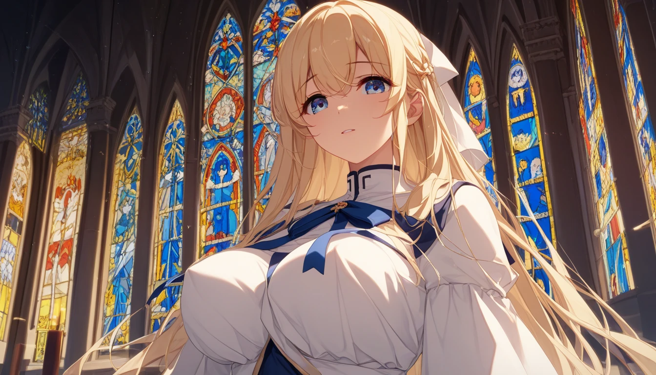 Nun, preistes, blonde, smile,