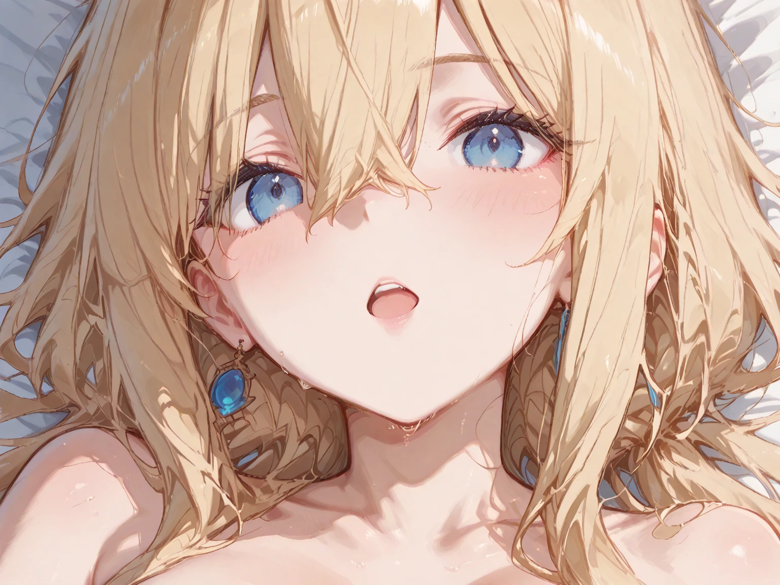 ((white background)),((1girl)), ((10 years old)), ((Brat)),Long Straight,Blonde,((Blue Eyes)),Completely naked,clear,Pussy,Masturbation,tits,Ahegao,Creampie,Love juice,Drooling,Continuous Orgasm,Sex,clitoris,Uterus,Vaginal dilation