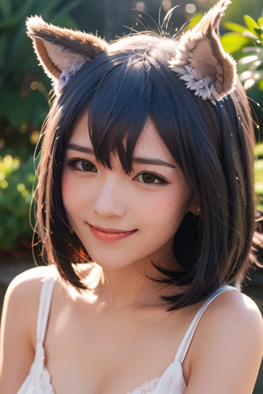 (best quality, masterpiece:1.2),ultra detailed,(photo realistic:1.4),forest_girl_v2,<lora:ForestGirl_v2:0.5>,sunflower_background, <lora:Sunflower_v1:0.5>,upper body,