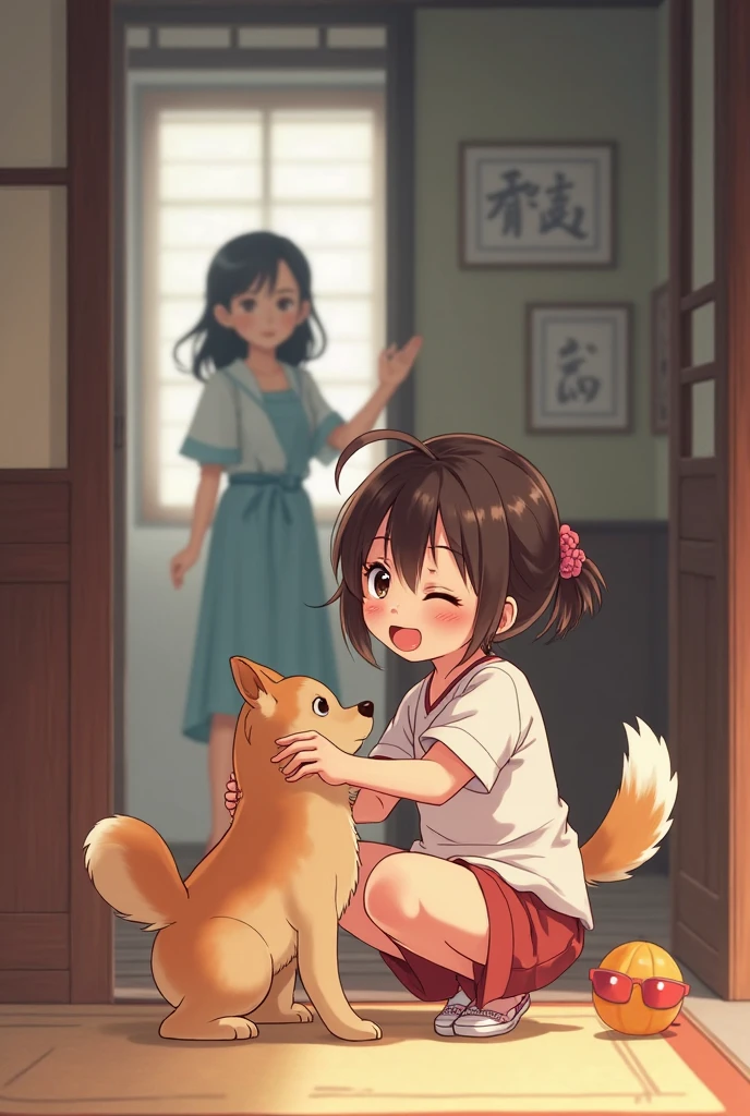 Full body 3D artwork of super cute girl, Front view, side view, Rear view, cute chinese girl,There is a little teddy dog next to me,ponytail, toy doll, concept art, t posture, Reference table, Bubble Mart blind box, Made by Pixar, long hair, Black watery eyes, floral decoration, Rattan decoration, Luxury, intricate details, 3d rendering, mixer, Overclocked renderer, 前体Reference table,high detail, 8k, studio lighting
