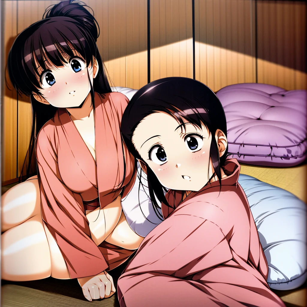 (A superb exquisite haruhi suzumiya), (haruhi suzumiya:1.5), brown eyes, brown hair, natural straight hair, hairband, ribbon, straight bangs, solo, nature, extremely delicate, straight facial features, peerless beautiful girl, soft, (sensual face), ((ecchi face)), dreamy quality, exaggerated facial features, solid color, frank holly, delicate face, bright lips, slender waist, soft curves, real light and shadow, super fine, 4k, natural moving, Ultra high resolution, (masterpiece:1.2, best quality), (finely detailed beautiful eyes: 1.2), (beautiful detailed face), sexy nude model, sexy pose, (large chest), (Perfect Body Proportions), (bedroom), Mekosuji, Spread your legs a little and show off your crotch,
