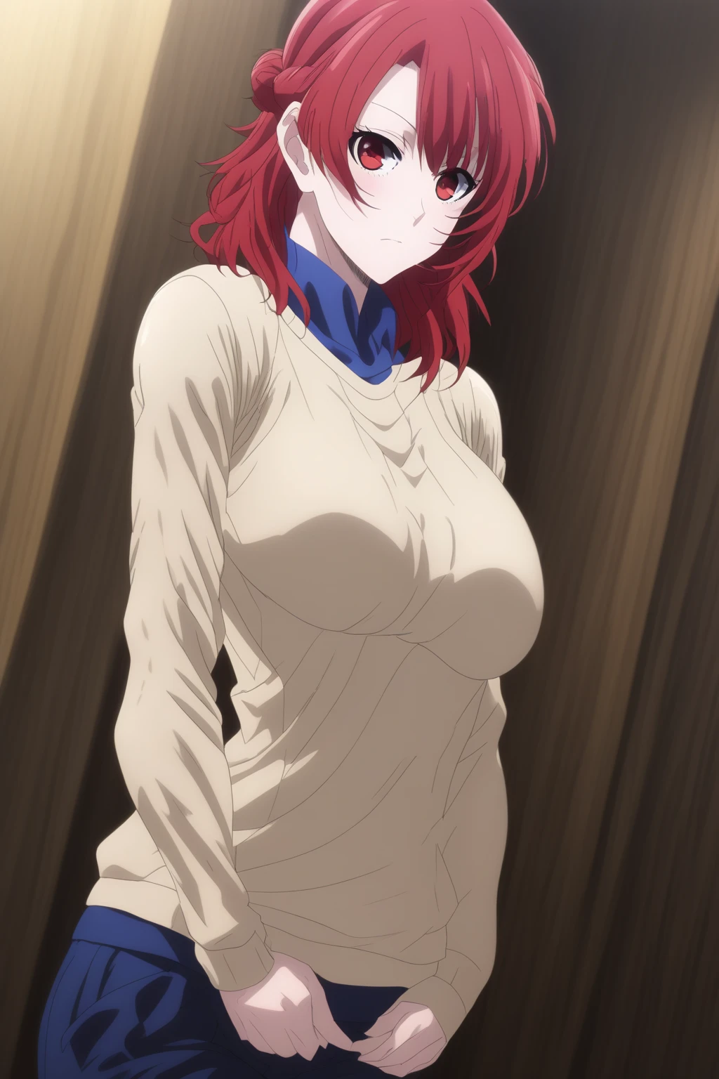 {artoria pendragon_fate ubw:1.15},(((dark red hair:1.5))), ((beautiful dark blue_eyes:1.5)),((squinting:1.8)) , ((Strong light )) ,  ((1 very tall girl:1.6)),, alone,((very surprised eyes:1.7)),  hair between eyes,,, bare shoulders,, cleavage, thighhighs, (((single braid, very long straight hair:1.5 ))), ((torn wet white camisole, see-through:1.5)) , beautiful light, , close up face:0.2,　detail navel , detail thin thigs, ,  ((sitting on silver liquid:1.8)),((Legs trembling)),                                                                                                                                                                                                                      
trouble eyebrow, ((wet white panties:1.7)) ,                             　　　　　　　　　　　　　　　　　　　　　　　　　　　　　　　　　　　　　　　　　　　　　　　　　　　　　　　　　　　nsfw,(ecstasy:1.8) ,(slut:1.6),(vulgarity:1.7),(fucked silly:1.8),(steam:1.5),(wet:1.5),(trembling:1.5),(((Twisting the body:1.7))) ,(drooling:0.6),(sweat:1.5),closed mouth:0.8, wince,(orgasm:1.7), trembling:1.8,　　　　　　　　　　　　　　　　　　　　　　　　　　　　　　　　　　　　　　　　　　　　　　　　　　　　　　 beautiful upper body, Beautiful body, beautiful character design, perfect eyes, Perfect face, expressive eyes, Turning the face side to side,(church:1.5),in the center of the image, official art,High Definition CG Unity, Perfect lit, bright_front_face_lit, ,(Highest_quality:1.0),4k,Super detailed, photograph, 8K, nffsw, High resolution, absurd:1.2, kodak portrait 400, film grain, Lens flare, (lively_color:1.2) (beautiful,medium breasts:1.4), (beautiful_face:1.3),(narrow_waist),((blush)), ((detail nipple)),,saber, dress, pony tail