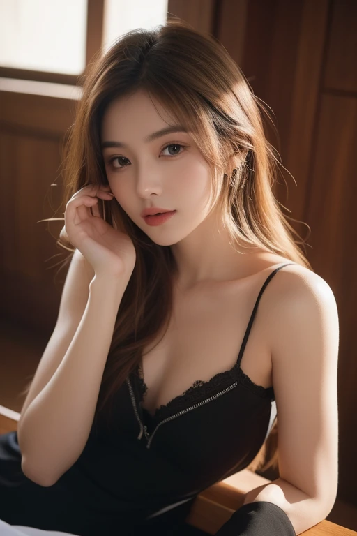 (Model as it is:1.5),The angle is the same,((16K, masterpiece, RAW Photos, Highest quality,Ultra-high resolution, Realistic, Highly detailed CG integrated in 16K)), 8k, diamond,wallpaper, Written boundary depth,Beautiful Face:1.4,Large, beautiful double eyelids,Cinematic Light,Beautiful Face,(Detailed face),(Slender and pretty woman:1.4),(20-year-old),(With the same expression:1.4),The pose remains the same