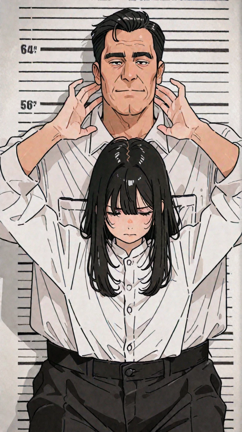Painting of a man and a woman standing face to face, Women wear white clothes with bare upper backs,Men wear black,Realistic proportions!!, evangelion concept art, Anime proportions, realistic proportions sfw, author:Middle Bokuhn, Realist proportions, proportions off, full body;, concept art of love, Realistic proportions, anime sketch, cartoon proportions, full body drawing, great proportion, Exaggerated proportions, Line sketch, proper proportions