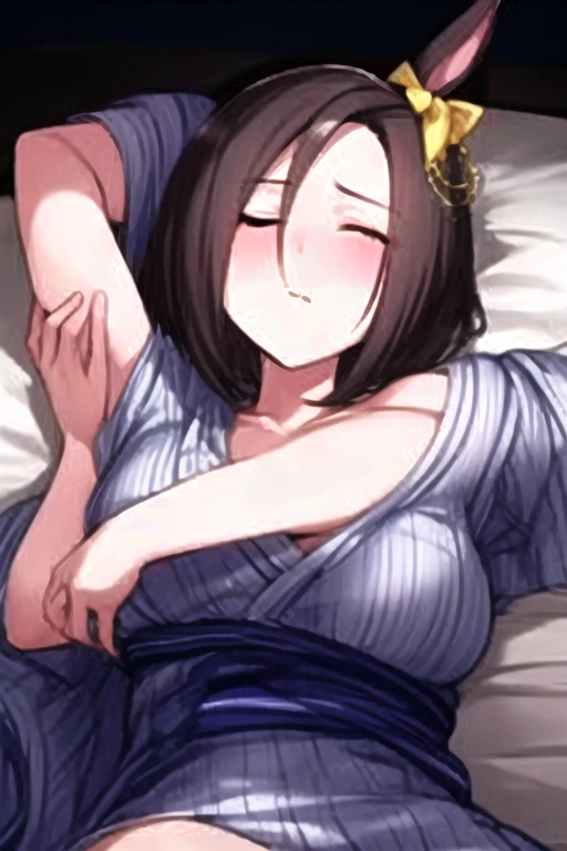 nsfw,1 male,Sweat,White Breath,Demon slayer,Shinobu Kocho,,sit,room,((Big Breasts)),View from above,Nipple licking,Embarrassed expression,
