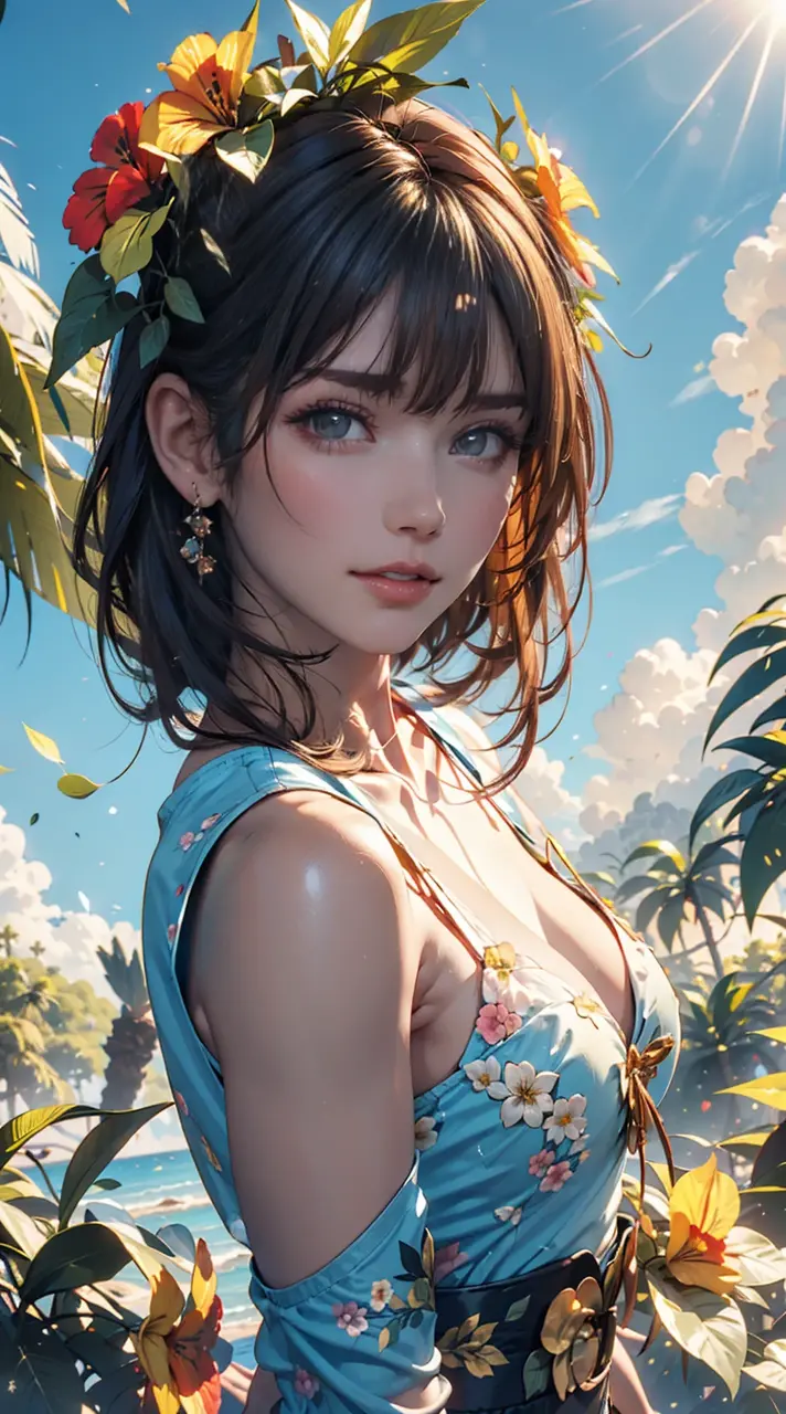 (((masterpiece))), (((High resolution)))、(((8K quality)))、(((Perfect Face)))、Looking into the camera, ((Top quality eyes)), (Detailed face), (Detailed Texture), ((Big Breasts:1.5)), White swimsuit