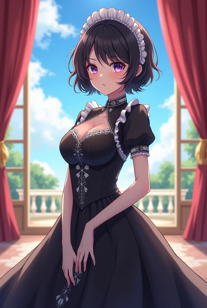 (masterpiece: 1.3、Highest quality、Ultra-high resolution、Very detailed)、(Genuine、Realistic)、born、Beautiful illustrations、Perfect lighting、Natural light、Depth of the Boundary、Beautiful and detailed hair、Beautifully detailed face、Beautiful details、Beautiful body、Firm breasts、Beautiful clavicle、Beautiful feet、Beautiful Hands、Show to viewers、((One Girl))、Very cute woman、(Perfect Anatomy、Anatomically correct)、Cute and symmetrical face、Baby Face、Perfect Face、Perfect Eyes、Glowing Skin、Long eyelashes、Cleavage、(On the bedsheets)、((Scattered petals))、(Cute Smile、Red cheeks)、Thin bangs、Big black eyes、((Cute Dark Gothic Lolita Outfit、Frill Gothic Lolita))、((Wearing fishnet stockings))、(((Ceiling viewing angle)))、(Black braided short hair)、((Big black eyes))、lie、Cowboy Shot,Big Breasts、Long black hair
