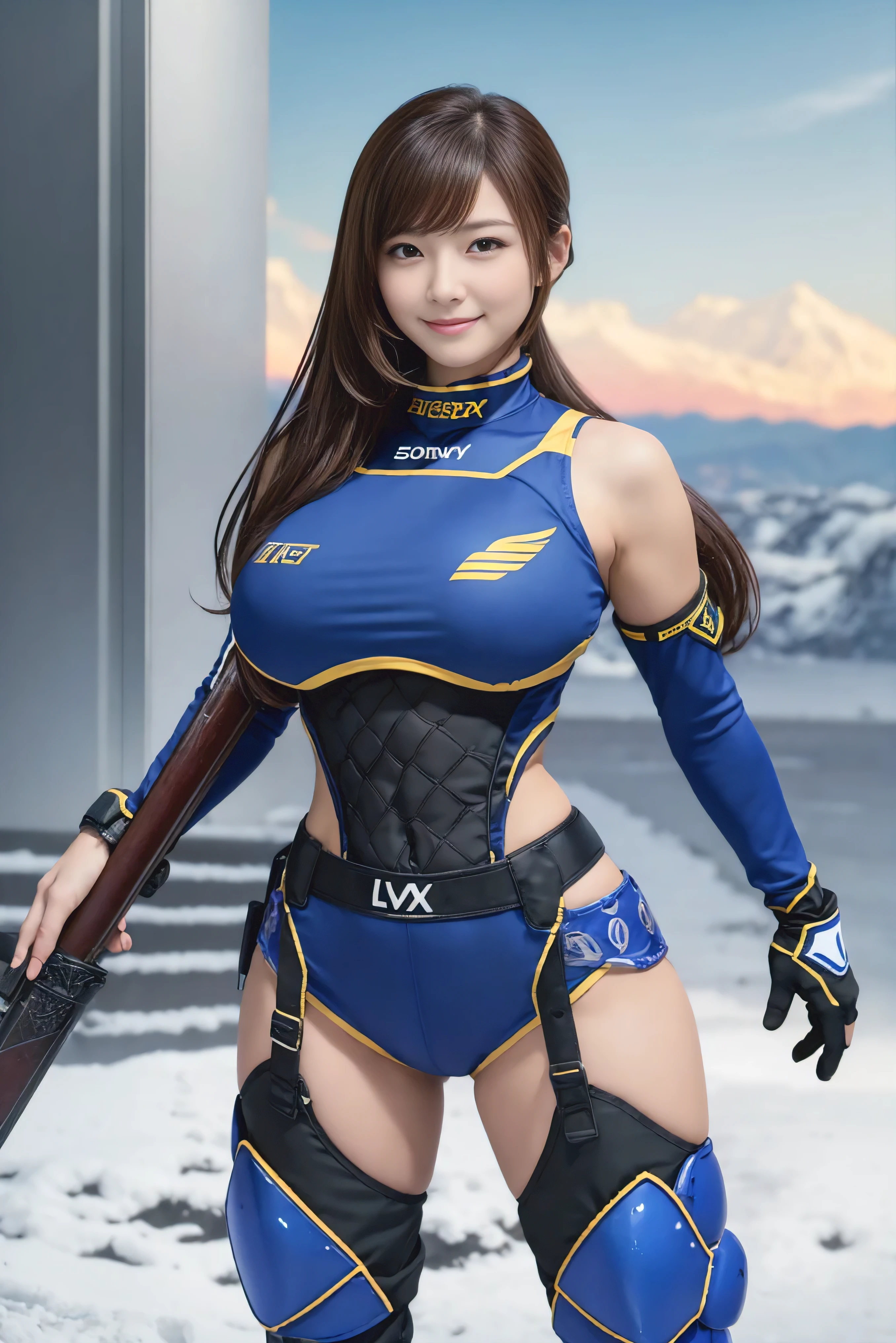 masterpiece, Highest quality, Very detailed, To the camera, Very detailed, Realistic, Sharp features, Very detailed, Sharp focus, Perfect Face, Perfect Face, Perfect symmetry and perfect eyes, Perfect Plump Lips, Flexible female form, cinematic, Film Light, Very detailed, hyper Realistic, masterpiece, Atmospheric, High resolution, Vibrant, Dynamic Studio Lighting, ((Dark Background)), The expression when enduring pleasure, Straight bangs, blue eyes,、Back view、Butt、Sexually aroused expressions、Fallout Vault Suit,