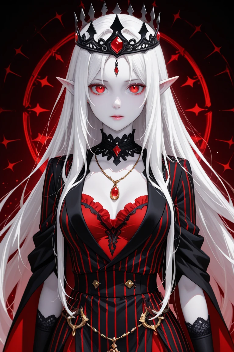 ((Intricate details)),dark fantasy style, GLOOMY AMBIANCE, (Beautiful succubus girl, Silver long hair), (Beautiful symmetrical blue eyes), (Sexy black lace outfit), (Red leather jacket), Various shades and gradients, Clear focus, Dynamic poses, (Ed Blinky, Artie Guerin, author：Jeremy Mann, Greg Manches),violet flower, (The work is set against a backdrop of magnificent buildings that combine classical and Gothic styles.)