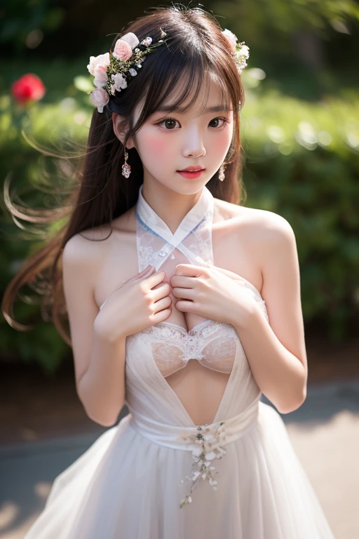 Full body photo、Highest quality、Hentai Realism、Hentai Realism、Very detailed、Extremely delicate and beautiful、Raw photo、Professional Lighting、Facial lighting、Depth of written boundary、Single focal length、((Esbian all over))、17-year-old female、(School)、Dark brown hair、Brown-eyed、Big smile、Small Head、((Medium chest:1.2))、(((reliability)))、uniform、Beautiful Eyes、True Face、Realistic Skin、A vivid face、Realistic Skin、Detailed eyes、 Detailed facial features、Full nudity、（Short Hair:1.3)Get a peek at your audience、Face and chest detail、(Purelos Face_v1:0.33)、(Urzan-6500:0.33)、