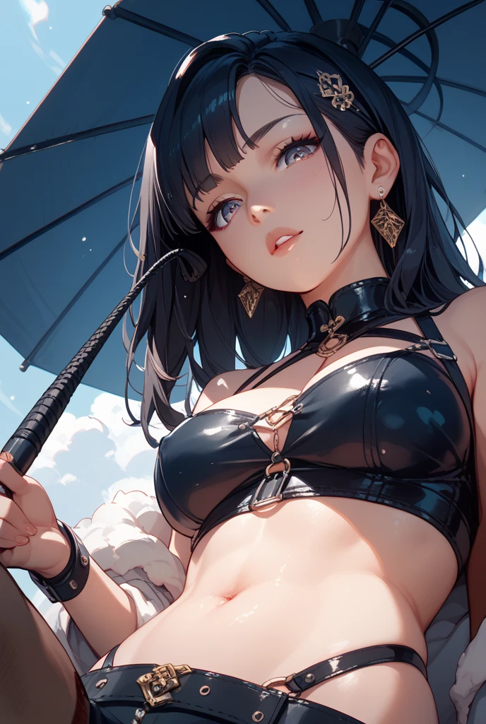 Yoruichi, nue (huge tits), cheveux blancs, Haut du corps, abdos, symmetrical round breasts, deserted beach, gros seins, gigantesque seins, 4K ultra UHD, mains parfaites, cing doigts, yeux parfaits, bikini dentelle rouge