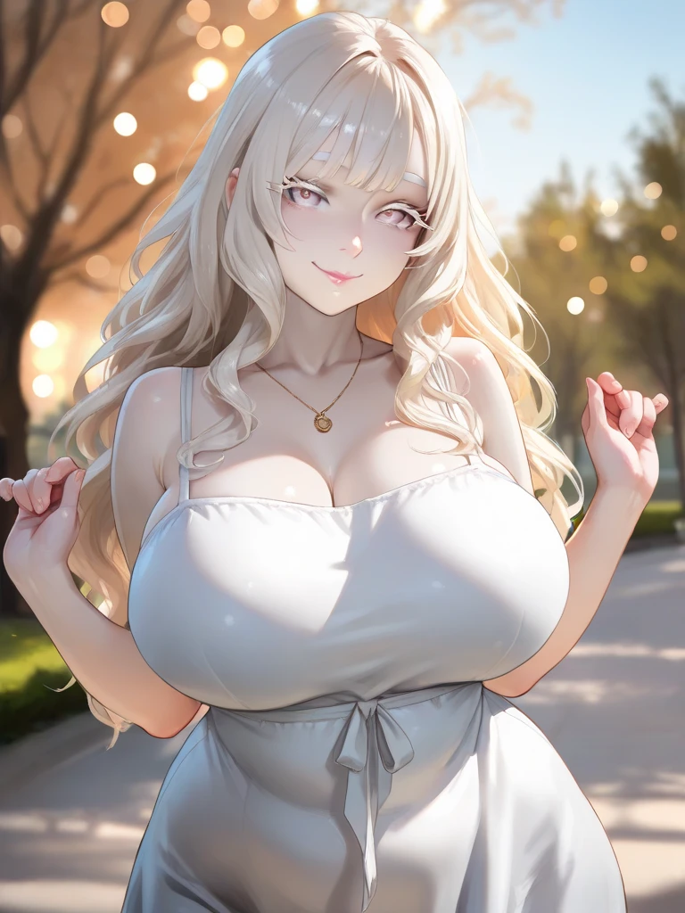 (masterpiece:1.3), (8K、Highest quality:1.4), (Best image quality, Intricate details, High resolution, Depth Field, Natural light, Professional Lighting), (1 Girl), (alone), (Asian Girl, Very beautiful 18 year old manga girl),Big Breasts、No sleeve、Shorts、Park Background、Beckoning with a smile、Perfect hands