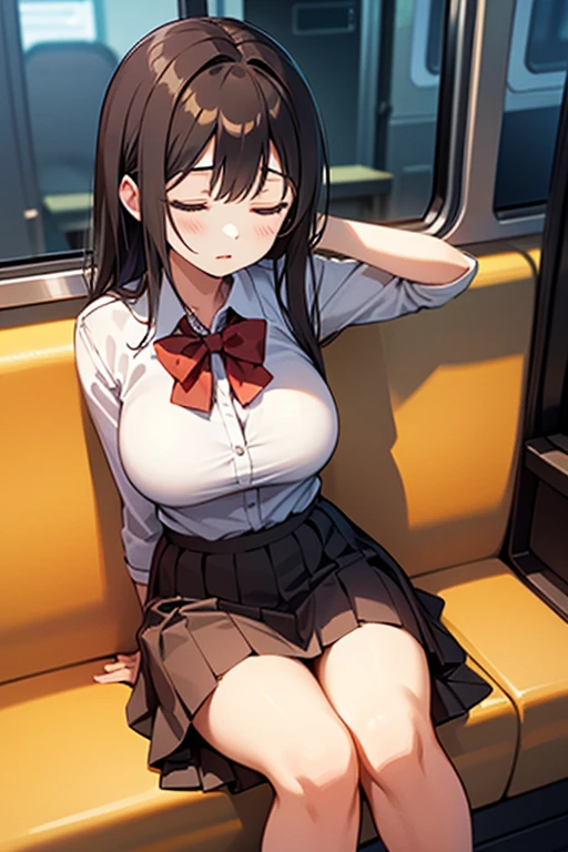 ((She is being molested:1.5))((Close your eyes in embarrassment:1.4)),(It feels so good I open my mouth),((Anus is visible:1.2))、(())((Very big boobs))、Depth of written boundary, (From belowの眺め:1.2),((Panty Shot))、((Camel Toe))、((From below:1.1))、((Leg spread:1.3))、((Huge breasts:1.2))、((Huge hips:1.3))、((Leg spread:1.3)),(((squat)))、(((Spread your legs)))、See-through panties、(((Transparent panties)))、((Panty Shot))、(Crotch close up)、((Lift up your skirt yourself)),((Masturbation with a dildo:1.5)) ,Absurd, Sexual Content, 8k, High resolution, Super detailed, wallpaper, Perfect lighting, Perfect Shadow, Beautiful Eyes, masterpiece, highest quality, Very shy woman, Huge breasts, Huge thighs, , When I was on the train、A man touches his girlfriend in a perverted way from behind, Black hair tied in two ponytails、One eye is covered by bangs, Purple eyes, Fine grain, Wear glasses, Stockings up to the thighs, Detailed female face,
