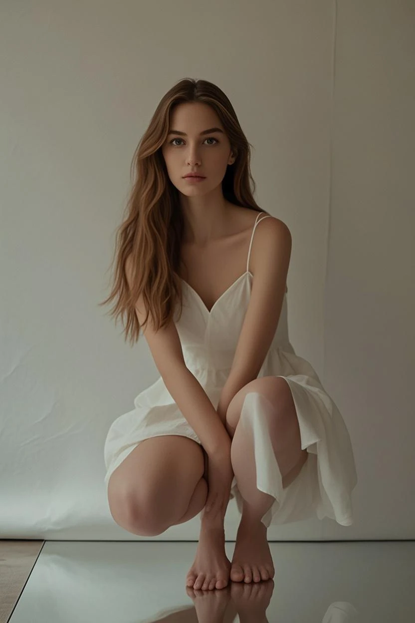1 girl, corpo inteiro, Indistinto , roupas detalhadas,white tights, Indistinto , camisa branca casual, (delicate illustration:1.4),(master part:1.0), (melhor qualidade:1.4), (Ultra Highres:1.2), (fotorrealista:1.4), (8k, Foto RAW:1.2), (Foco suave:1.4), (18 anos:1.3), (foco nítido:1.4), rosto bonito detalhado