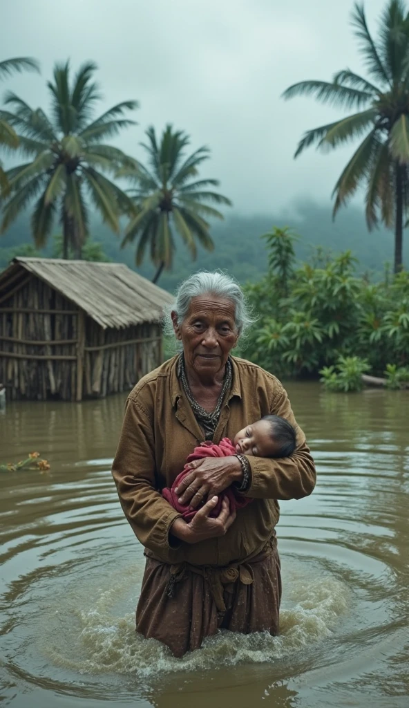 Now I saw an old woman carrying 9 children out of the water