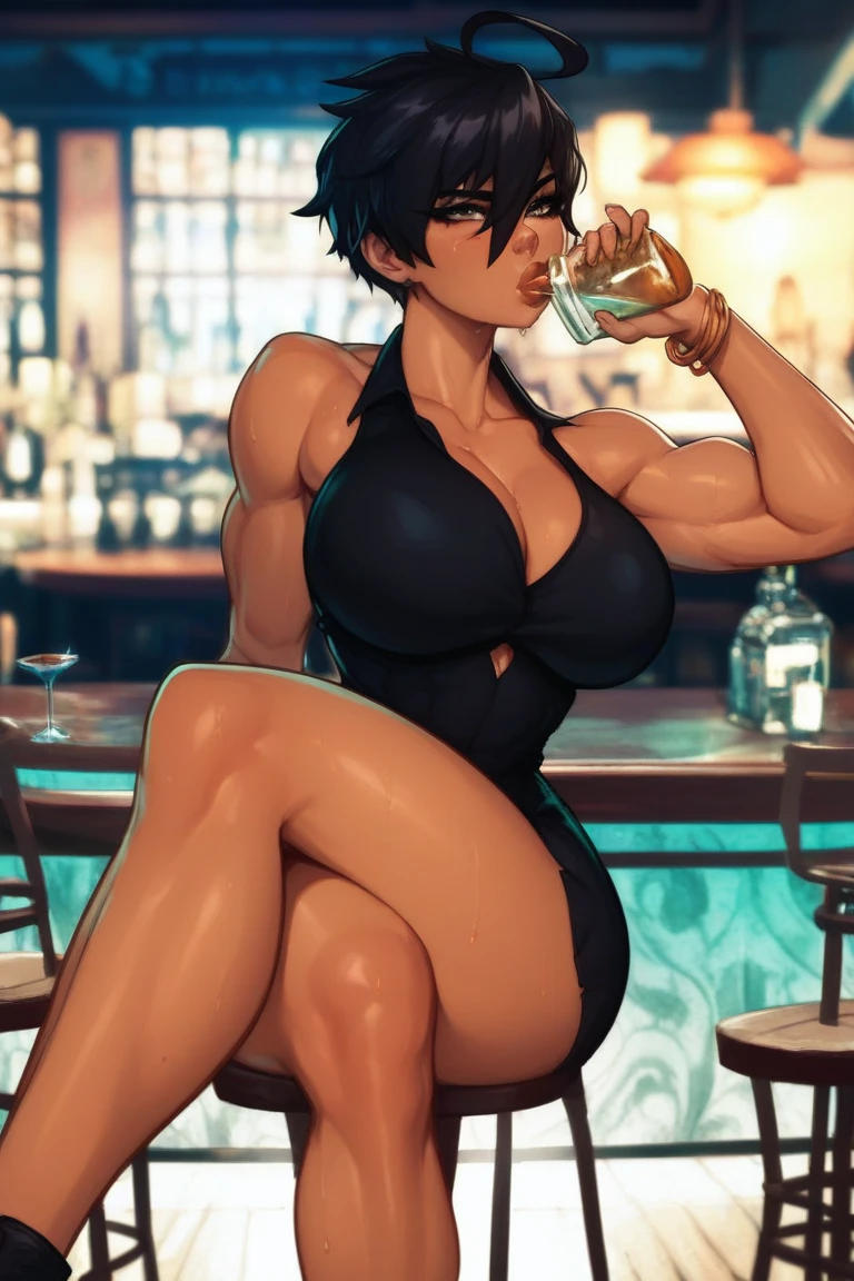 (high resolution, The pixels are perfect, luxurious illustration), (hyper qualit, Masterpiece, Ethereal: 1.4),(Solo:1.4),Let her be naked,A woman,Realistis, ((No bra)),nacked hip,wetted skin, the wallpaper,full bodyesbian,Carmelto,,Lying on the table,covering breasts,covering crotch, spilled milk,There is milk at the corner of the mouth,(((There is only a soaked towel around the waist))),Carmelto,a mature female,Black areola,Female leakage,Armpit hairy,Sexual suggestiveness,(((A MILF: 1.4))), (Curvy:1.35),((((Dark skin)))),long whitr hair,Curvy physique, Fitness model, Thick body,(((Stealth footjob))),((Touch the bottle with your feet))