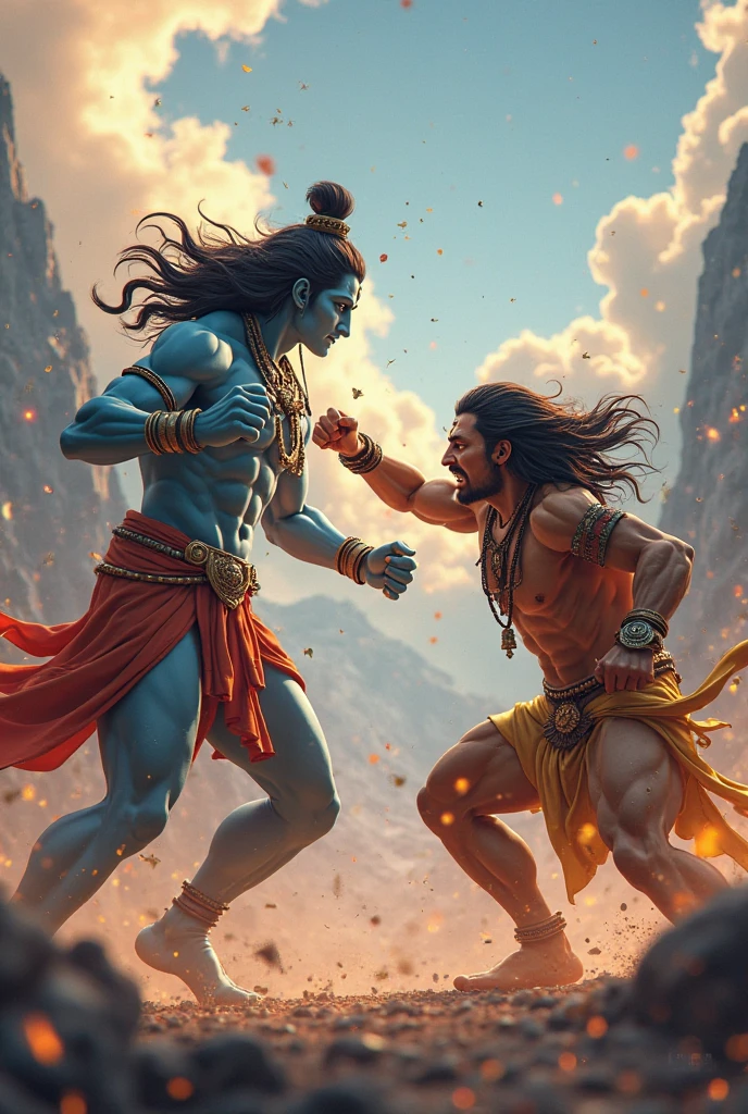 क्रोध में आकर भृगु ऋषि भगवान विष्णु के छाती पर लात मारे generate image