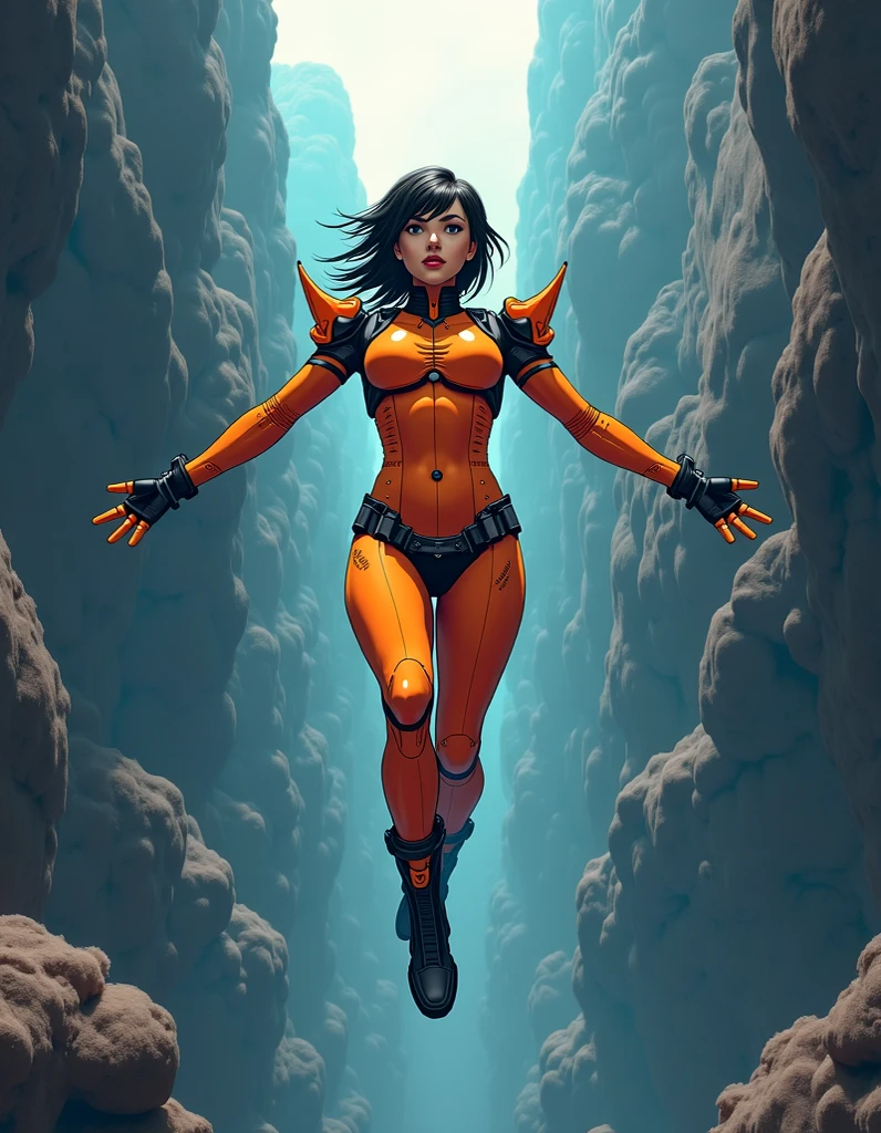 ((Create Odin girl 16+), (facing the viewer, standing close-up, full height), (smoke, fire), (thin graceful body, facing the viewer), (dynamic pose), (standing with legs wide apart) , (sexy), (delicate scarlet lips), (straight, black long hair), (small thong, short T-shirt, bare shoulders), (narrow hips, beautiful breasts))_((Artistic Stylization), (fantastic film- comic), (soft oil painting, digital painting), (elegant line, clear outline, high-quality drawing, shading))_((Simple color palettes), (color richness, saturation, harmony, balance), (background - dark, cold tones), (fantasy-horror, - cyberpunk, deep space, spaceship))_((Sexy, erotic), (hands in elbow pads, palms wearing tactical gloves), (bare thighs, thongs, bare belly-navel, minimal clothing ), (legs in combat knee pads, thigh-high stockings - sexy), (massive leather lace-up boots), (space design, dramatic scene, combat situation))_((Background, fantastic ship lock, (films; Lucas Arts, R.Sh. Giger "Alien", Giger's monsters, space monsters), (a stunning scene in a spaceship - "Alien" monsters), (warm contrasting light, cold shadows))_ ((Cinematic masterpiece, highest quality), (contrasting shadows, clear, bright light), (warm range of colors, contrasting light with cold shadows))_((Cinematic animation, ), (soft clear shapes, wide strokes, attention to detail), (16K | Ultra HD | Full HD)).