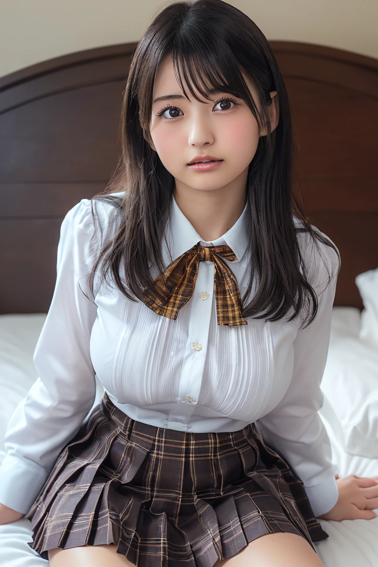 ((masterpiece)), ((best quality)), (ultra-detailed), ((kawaii)), cute, (lovely), ((sexy)), (ero), ((extremely detailed)), 4K, (8K), best quality, (beautiful), realistic, real, in the middle, a pretty japanese girl, 19yo, solo, kindergarten, (nursery uniform smock), beautiful light brown hair, ((beautiful eyes)), short hair, loli face and big boobs, wariza:1.25, light smile, thigh focus, from below ceiling, dutch angle, break, ground level shot, ground level