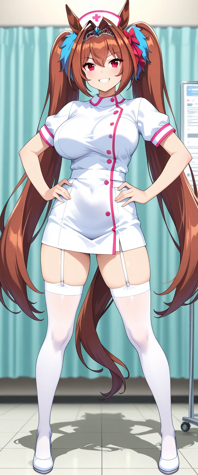 (Anime artwork, Anime Style, Studio Anime, Very detailed, Latest, Vibrant, Anime Coloring Book, High Contrast, masterpiece:1.2, Highest quality, Best aesthetics), (Beautiful and detailed:1.2), Aoi Tennis, 1 person, Hair Ribbon, Bloomers,Gym suit, , Peach pink Lingerie Set, blush, Lips parted, gym storeroom, ((I'm sitting in a chair while watching the audience.)) , (A man rubs her chest from behind), From below, White knee socks,Lack of shoes, Asymmetrical bangs, Perfect Proportions, Skin with attention to detail, cute, Detailed face,