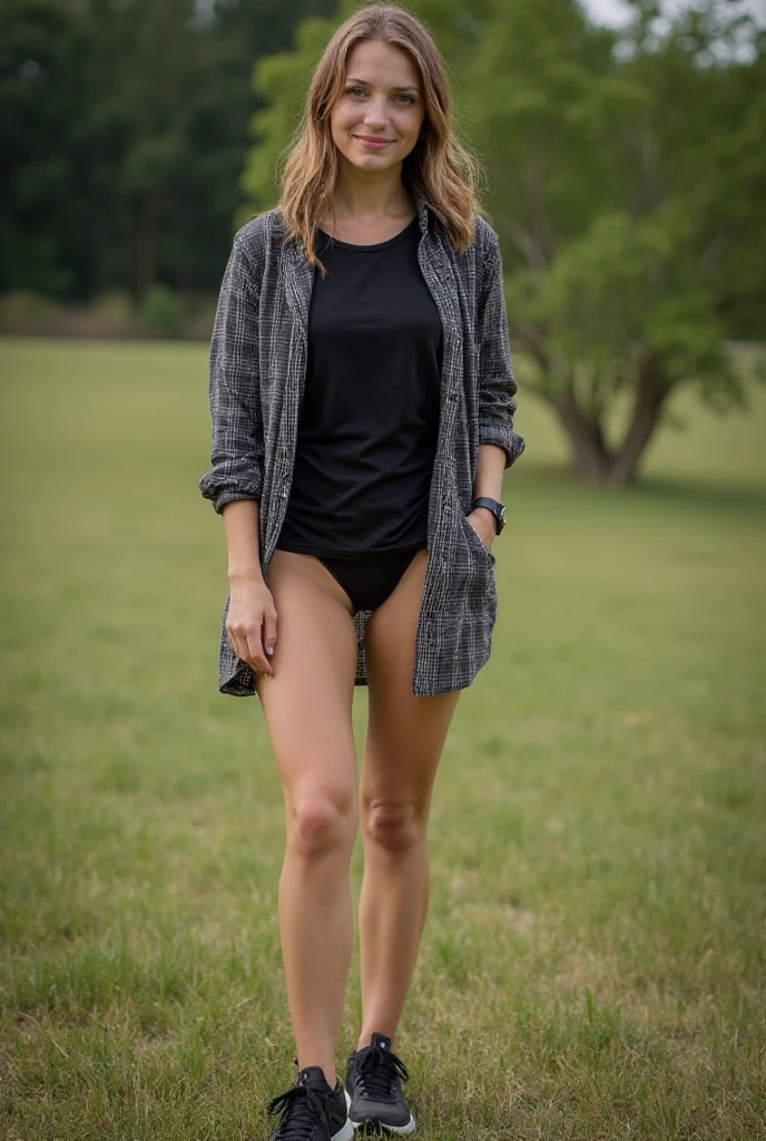 Work as a manager (((In the Dark, On a dark, deep mountain path, avert your eyes, Round face))), ((Strange pose, Showing pubic hair)), Legs spread wide, hoodie, Mesh panties , Earrings,