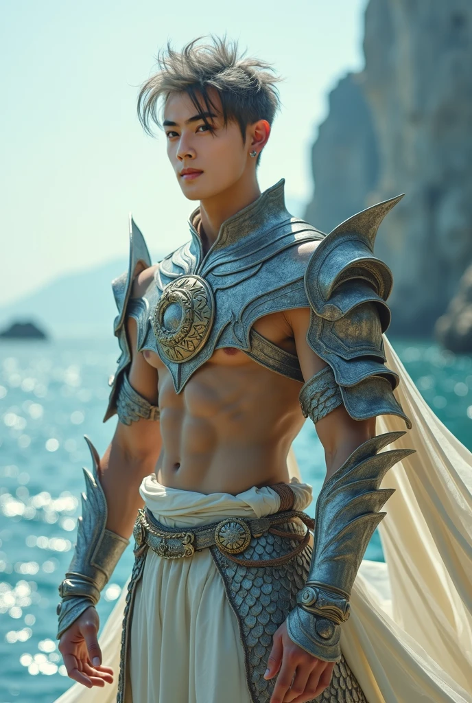 super high resolution, best quality, photo, 4k, (photorealistic: 1.4), cinematic lighting, handsome blonde ukrainian bodybuilder boy, blue eyes, full naked male angel with large translucent wings, expose the penis, huge penis, errected, shirtless naked muscular man, abdominal muscles dressed in medieval gold armor, detailed feathers, men angel with large translucent wings, muscular , he is holding agolden sword , abdominal muscles clad in medieval gold armor, detailed feathers, on the beach background( huge boat behinde), night time , big shinning moon, contrasts, smooth skin, soft hands, correct anatomy, five fingers. focus on the penis, big ass