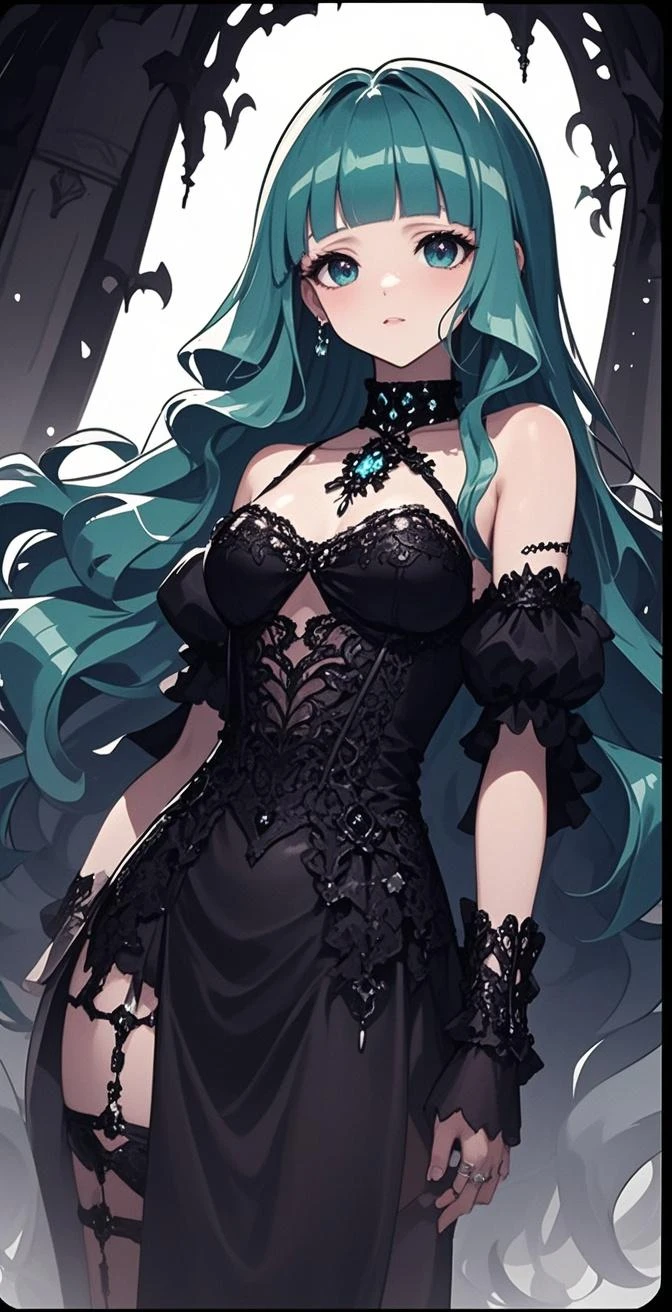 (One girl),Gothic,Half Side Up,Gray Hair, Organza Lace,Gorgeous and elaborate clothes,Gothic, flight, green, (colorful), Bold, Gradient Blend, Motion Blur, Sparkling Texture, Dynamic configuration, Atmospheric perspective, Impressionist, , (masterpiece), (Highest quality), wonderful, (Beautiful attention to detail), (In detail), Depth of written boundary, Highly detailed CG, original, Highly detailed wallpaper, (Vibrant colors), Cinema Lighting,  (colorful), blush,