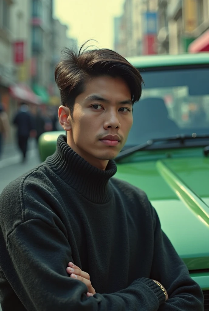 1boy,slim Asian male,male focus,solo,(Male Driver,Male Welder,Real Skin Texture, detailed skin:1.21),(black hair, short hair:1.1),(detailed eyes.black eyes, solid eyes:1.21),(Hair Tie In Mouth, stylish pose:1.21),<lora:add_detail:1>,(best quality, masterpiece, ultra-detailed:1.43),(professional photography, F/2.8, 35 mm Lens,sharp focus, HD, 8k, portrait:1.33),