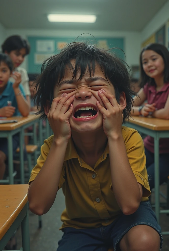 child suffering violence at school