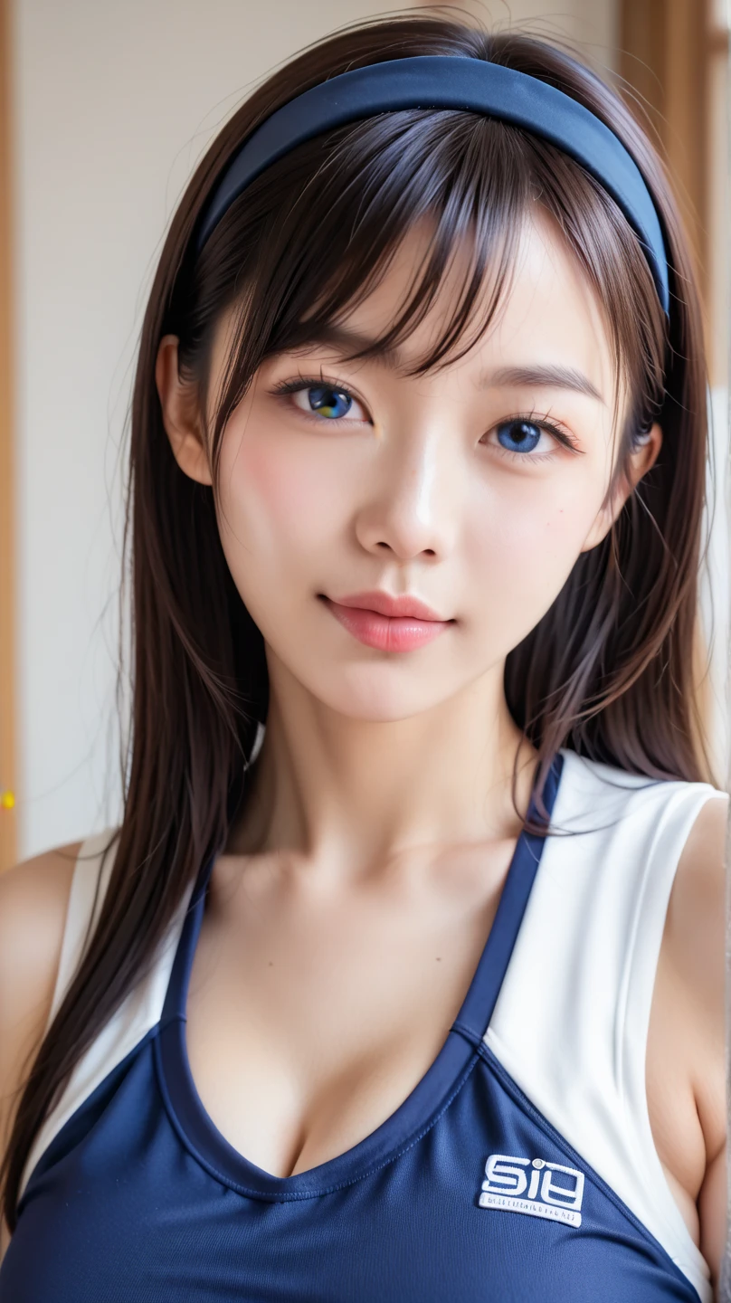 8k,Ultra-high resolution,((Best image quality)), ((masterpiece)), (Attention to detail:1.3), 大きなsmileでblue eyesのジャンヌD'Aak,Paladin,blue eyes,Blonde Perm Blue Hair,Woman in black armor(精密な金色のPaladinの紋章の細工)、Cleavage,We paid special attention to the decoration of the chest armor...、Beautiful expression,charm,sexy,so beautiful(Like the real thing),Carry a big, long sword,smile,Luxury black pants,Blue and black shoulder pads,Blue-black armor,Blue-black leg armor,masterpiece,Photorealistic RAW photos of the highest quality。Bright colors,Rich colors, Backlight, Cinema Lighting, Film Grain, to be born, 50mm lens, Nikon D850,Realistic Skin,Fantasy art,Character Art,Ultra-high resolution,大きなsmile,