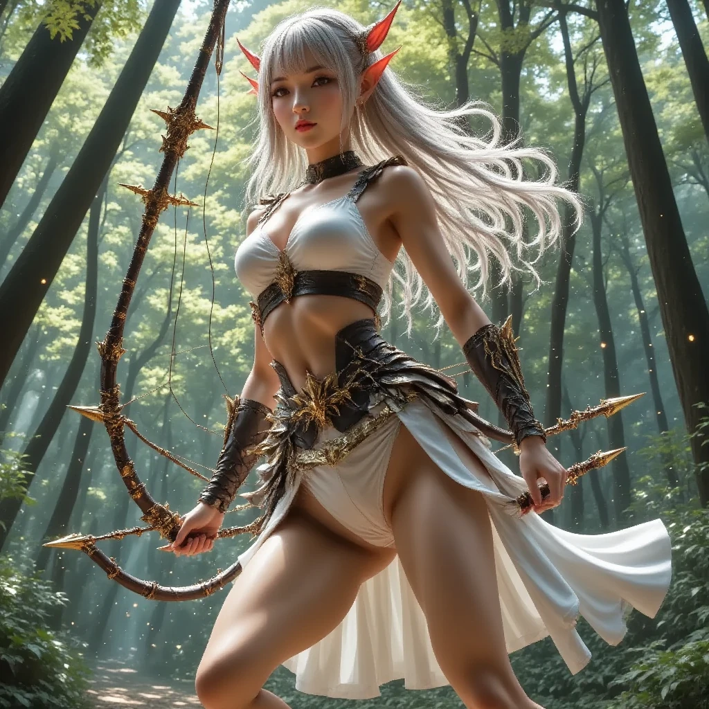 elven style dragon long sword, with golden handle and silver blade with symbols with jewel in the middle of the handle.