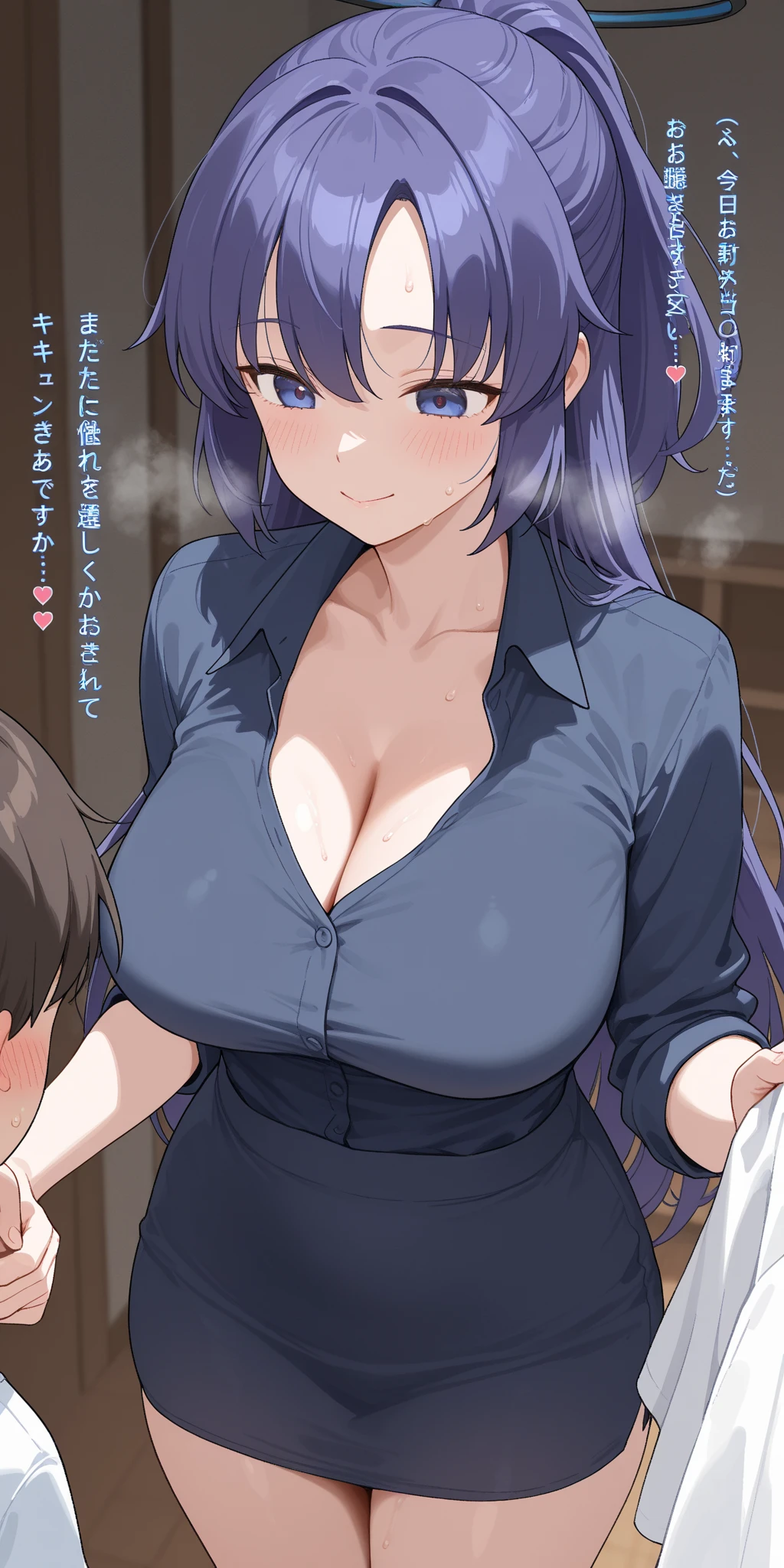 score_9, score_8_up, score_7_up, source_anime, 1boy standing dominate, 1girl sitting on the body of the boy, mature female,legs apart, milf and young man,young man , , smile, looking at viewer, The milf is kneeling,blush face,Desperate expression,helpless, young man is standing ,,seduce the young man,lick the young man, white lace sexy lingerie dress,thong,chains,rubber,Handcuffs,hands tied up, from behind, (focus on her hips)some sex toys around